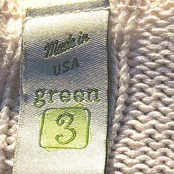 Green 3 100% cotton shawl in a cable pattern - Picture 5 of 12